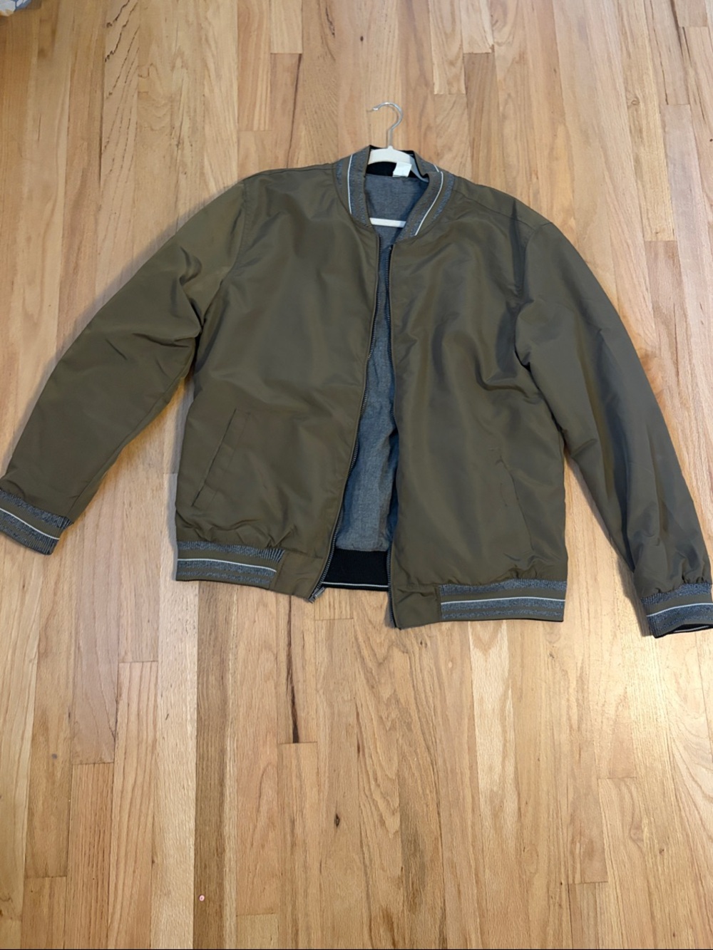 Men's Reversible Olive Bomber Jacket from Civil Society - Classic Lightweight